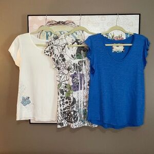 3 Women's tee style tops, sz XL (sold together)